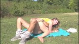 French couple fucking in open field snapshot 4