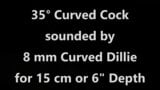 My Curved Big Red Cock Sounded 15cm Depth with 8mm Dilator snapshot 1