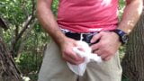 Wanking in the woods and cumming. Verbal. snapshot 8