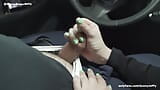 Give Footjob And Blowjob To My Colleague Until He Cum  In Car snapshot 4