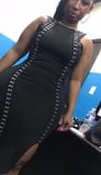 BBW Ebony Squeezing Her Big Ass Into A Tight Fitting Dress snapshot 10