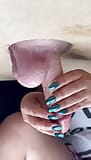 Green nails gloryhole teasing and tugging snapshot 8