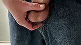 Semi Hard Cock Hanging out of Jeans snapshot 10