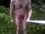 Nude in Public - Long Walk in Woods snapshot 1