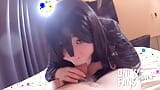 Lycoris Recoil Anime cosplayer handjob, Takina inoue get Fucked creampie, asian crossdresser cosplay snapshot 2