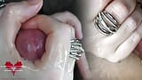 A horny cock treatment. Close-up of the orgasm control. snapshot 18