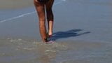 Hippie feet on beach snapshot 1