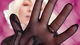 Asmr: сетчатые перчатки (не разговаривает), горячая милфа медленно снимает sfw в видео от Arya Grander snapshot 13