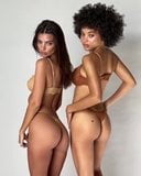 Emily Ratajkowski und heißes schwarzes Model snapshot 1