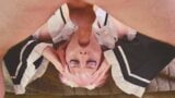 La petite soubrette Ram de Re Zero se fait baiser brutalement et sodomiser jusqu'à ce que Subaru lui éjacule sur le cul - cosplay 0% chatte effrayante snapshot 16