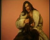 Cute brunette enjoying fur coats 1 snapshot 8