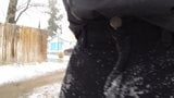 Wetting my jeans in the park during a snowstorm snapshot 9