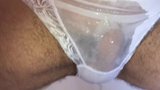 Wet white cotton panties snapshot 2