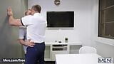 Theo Brady Wants To Be Alone With Alex Mecum & Pours Coffee On His Co-worker's Chest To Leave The Room - Men snapshot 3