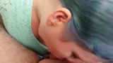 Sagansuniverse z jasnoniebieskimi włosami, świńskimi ogonami snapshot 3
