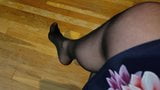 Friday Afternoon Sexy Black Pantyhose Foot Tease snapshot 10