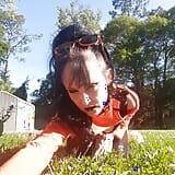 Topless Outdoor Goth Tease & Twerk snapshot 2