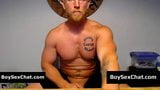 Blond muscular dude masturbates in live snapshot 20