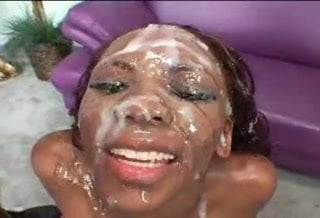 Free watch & Download Black girl gets cummed on by 8 guys and white girl licks it all off