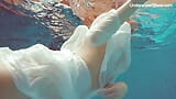 Sexy Russian chick pool swim session naked snapshot 5