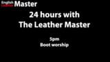 Leather Master's boots worshipped by slave PREVIEW snapshot 1