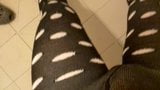 Handjob and cumshot in wool tights at hospitals bathroom. snapshot 1