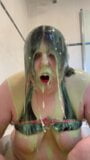 Slut covered in slime and gunge sploshing humiliation snapshot 10