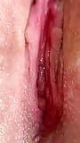 Super close-up nat roze poesje en clitoris orgasme snapshot 12