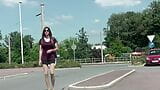 Crossdresser wears very short Skirt in Public snapshot 10