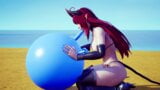 Demon Girl sucking off a bouncing ball. snapshot 12