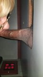 Blowing a nice BBC in a gloryhole snapshot 7