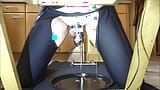 Cum milking - with electro chastity cage and fuck machine snapshot 9