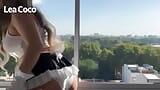 Sexy hot housekeeping girl farting to your face and cleaning the window snapshot 10