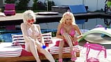 Roman Todd Sits In A Sun Lounger & Jerks Off As Izzy Wilde & Brittney Kade Playing With Their She-cocks - TRANS ANGELS snapshot 2