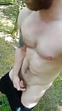 Muscular guy is walking and masturbate outdoor snapshot 10