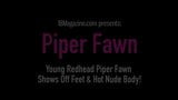 Young Redhead Piper Fawn Shows Off Feet & Hot Nude Body! snapshot 1