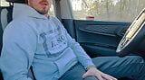 Jerk off and fingering in car + moaning +  ball squeeze snapshot 1