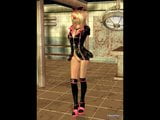 Zierliche blonde Krankenschwester 3d im Latex snapshot 3