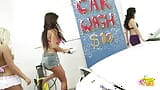 Sexy Bikini Car Wash Turned Into a Massive Soapy Lesbian Orgy with the Customers snapshot 1