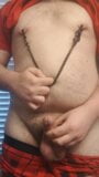 Bouncing my fat belly with nipple clamps on snapshot 3