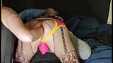 Wife punishes hubby for wearing her lingerie by fisting and pegging him. snapshot 6