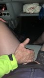 Lara CD Sexy legs in stockings groped by a friend in a car snapshot 3