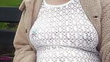 No bra walking fishnet top snapshot 20