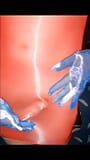 Versión A de mi vestido rojo transparente acariciándome en mis guantes y haciendo un gran lío húmedo de semen snapshot 8