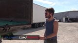 Busty brunette gets sodomized in the trailer of a truck snapshot 3