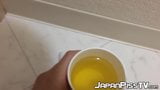 Kinky chick from Japan keeps track of how much she can pee snapshot 9