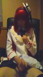 Amateur Japanese CD masturbates in dress snapshot 2