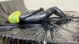 Leather Hood mummification and Vibrator Orgasm snapshot 8