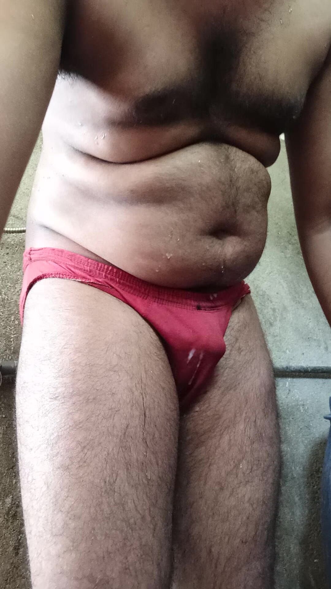Daddy Cumshot done in red underwear