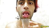 Filling a cup with spit and Jerking off with it until I cum - Camilo Brown snapshot 3